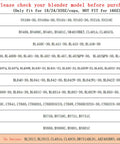 Compatibility chart for 24 Ounce Cups With ToGo Lids For Nutri Ninja Auto IQ Series Blenders Replacement Blade With 7 Fin Extractor