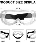 Six Pack Anti Fog Safety Goggles For Lab And Industrial Use Adjustable Chemical Splash Eye Protection With Clear Lenses display