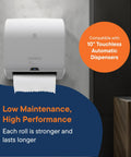 Touchless Commercial Paper Towels 10 x 800 White Roll Towels High Capacity Premium Quality With Fabric Cloth Like Texture