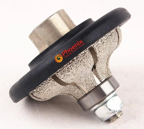 F20 Type Vacuum Brazed F Ogee Bullnose Diamond Hand Profile Wheel Router Bit For Granite Edge Five Eighth Inch Eleven Thread