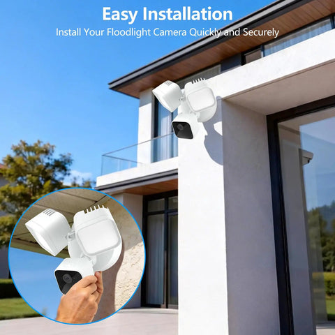 Plug And Play Outdoor Electrical Box Bracket For Ring Blink Wyze Nest And Eufy Floodlight Cameras With No Sweat Wall Mount Install And Helluva Secure Grip For Your Setup