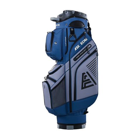 14 Way Divider Top Golf Cart Bag With Quiet Design, Premium Cart Bag With Handles, Rain Cover, Ample Storage And Pockets, Navy Grey Mens Golf Bag