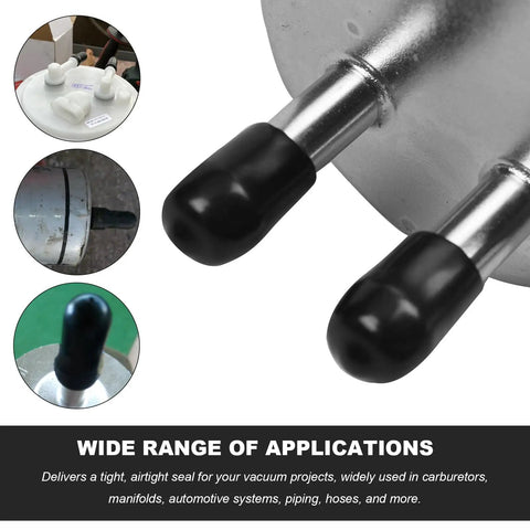 Vacuum Cap Kit For Car Repairs With 105 Piece Rubber Hose End Caps In Assorted Sizes on metal tubes