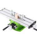 12.2 Inch Milling Machine Worktable All In One With Precision Adjustable Multifunction Drill Vise Fixture in aluminum, cast iron, green base