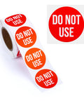High Visibility Do Not Use Sticker Roll 1.5 Inch Diameter 500 Pack For Warehouse Safety And Equipment Maintenance Out Of Service Label Roll For Inventory Control, red round labels