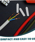 Clear Plastic End Caps 100 Pack For Screws And Round Tubing shown beside electrical wires on a black surface