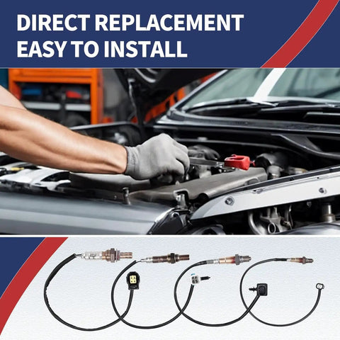 Image showing mechanic installing Two Pack Heated Front Oxygen O2 Sensors For Honda Accord Odyssey 3.5L V6 2008 To 2017.
