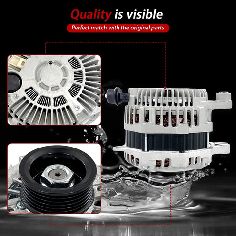 12V 110A Alternator Replacement For Mazda 6 2009 2013 And Mazda CX 9 2007 2015 With CW 6 Groove Pulley Compatible With 11267N 11267 CY0118300 Plug And Play Replacement Part For 3.7L V6 Engines Keeps Electrical System Charging Strong
