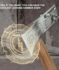 Close-up of Heavy Duty Magnetic Roofing Hammer For Hands Free Hustle with magnet face, ideal for fast shingle work.