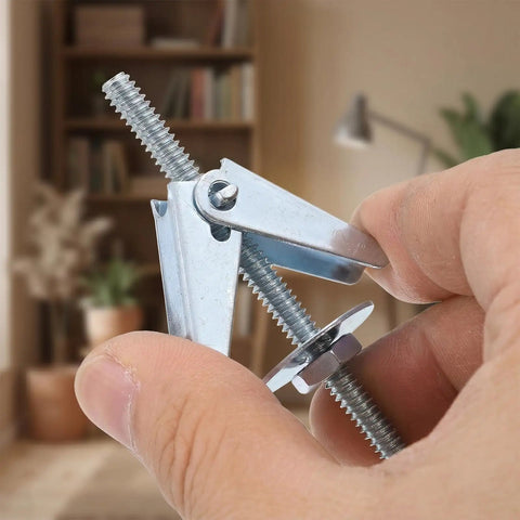 Heavy Duty Carbon Steel Toggle Bolts Wall Anchors Kit With Anti Spin Design for drywall cabinets and picture frames close-up