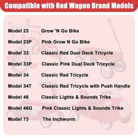 Two Pack Red Hub Cap Replacements With Reflective Sticker For Red Wagons And Scooters Fits Three Eighths Inch Axle Diameter banner