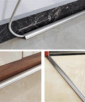 Aluminum Alloy Cable Raceway Concealer Self Adhesive Floor Cord Cover showcasing installation on marble and wood floors