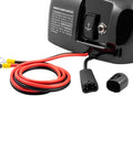 Minn Kota Deckhand Electric Anchor Winch Dh-40 wiring includes black and red cables with connectors for easy installation.