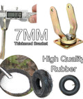 Built Tough 8 And 10 Inch Heavy Duty Industrial Fixed Caster Wheels Set Of 2 With Premium Steel Brackets And Quiet Rubber Tires. 7mm thickened bracket and high-quality rubber tire represented.