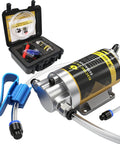 12V 100W Portable Oil Transfer Pump Kit With Self Priming Electric Motor Delivers 1 To 4 Liters Per Minute For Engine Oil Gear Oil And Lubricants Changeouts Pro Grade For Cars Boats Trucks And Lawn Mowers, showing motor and accessories