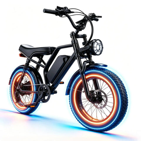 All Terrain Fat Tire Electric Bike For Adults With 1500W Peak Motor 28 MPH Top Speed And 50 Mile Range 48V Removable Battery