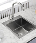 15 Inch Black Bar Sink Drop In Topmount Or Overmount Single Bowl Prep Kitchen Sink Handmade 20 Gauge T304 Stainless Steel