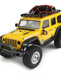 One Twenty Fourth Scale RC Crawler with integrated lights and metal bumpers for Wrangler JLU Deadbolt, SCX24 model