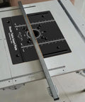 Kick Up Your Workshop Routine With This Slick Router Table Lift Built From Rugged Aluminum Alloy A steady crank handle visible on the router table insert.