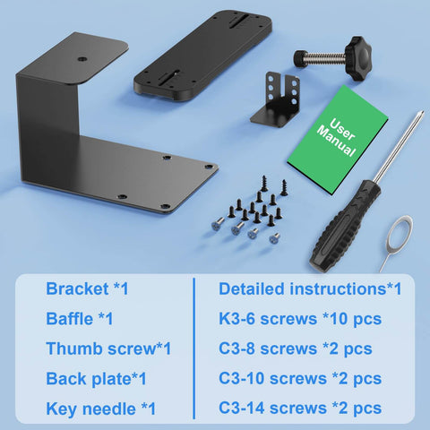 Anti Theft Doorbell Mount No Drill For Video Doorbells Adjustable Bracket Holder Ideal For Apartment Rentals Zero Fuss Install With Security Screws And Theft Resistant Design, showing components and tools included.