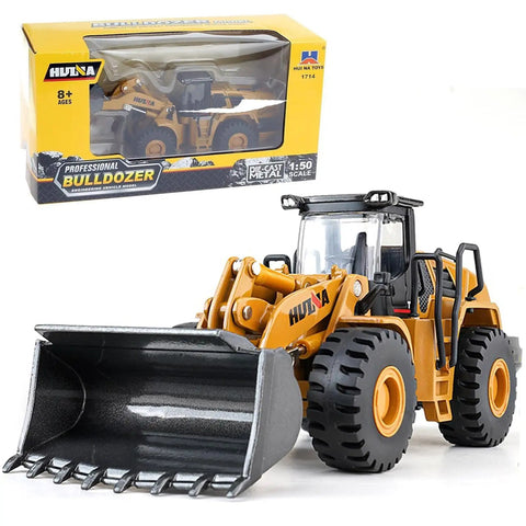Realistic Mechanical Loader Toy For Kids One Fiftieth Scale Skid Steer Loader Model Wheeled Construction Vehicle