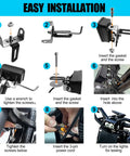 Step-by-step installation guide for LED Headlight For Ridstar Q20 Ebike, 3 Pin 20W 6500K Waterproof Front Light.