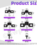 All In One 120Pcs Two Hole U Bracket Clamp Kit With Self Tapping Screws, includes 5mm, 8mm, 10mm, 12mm U clips dimensions.