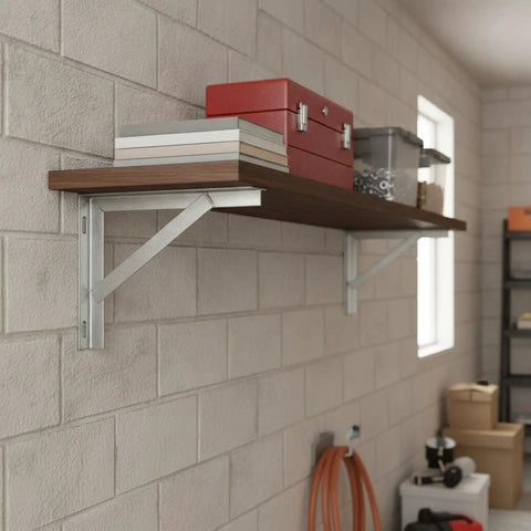 Heavy Duty Steel L Brackets For Floating Shelves Garage Racks And Wall Storage Angle Iron Support Silver Finish 1 Pack