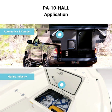 Beefy 12V Feedback Water Resistant Linear Actuator 2 Inch Stroke 450 Lbs IP66 in camper and marine application
