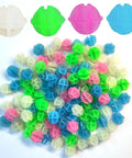 Glow In The Dark Bike Spoke Beads Set For Kids, 144 colorful round plastic beads in assorted colors for bicycle wheels.