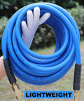 Hybrid Air Hose One Quarter Inch By Fifty Feet, 300 PSI Heavy Duty Air Compressor Hose, lightweight, held in hand