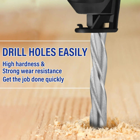 Close-up of a drill bit in use, part of the 18 Piece Drywall And Cutting Drill Bit Set For Wood Plastic And Drywall