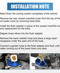 Installation steps for 6.0L Oil Cooler Flush Kit With T Port And Aluminum Anodized Adapter For Ford 6.0 Diesel