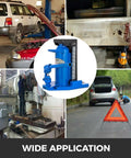 Heavy Duty Air Hydraulic Toe Lift Jack Built For Zero Hassle Lifting And Smooth Garage Operation in various automotive settings.