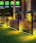 Low Voltage Path Lights Cast Aluminum Pathway And Driveway Lighting Kit With Wire Connectors Replaceable 3W G4 LED Bulbs