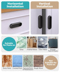 Stick-On 4 Inch Aluminum Drawer Pulls, One-Piece Rust-Proof Push-Pull Knobs For Kitchen Cabinets, Closets, Black, installation types