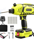 Grab And Go 110V Stick Welder With IGBT Inverter shown with accessories, five-level adjustable current, ultra-portable design
