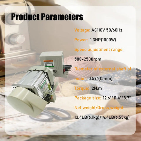 110V Industrial Sewing Machine With Split Type Setup Needle Positioner Ready Brushless Servo Motor on a workshop table