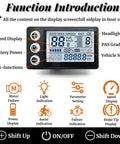 S866 2.5 Inch LCD Speedometer Odometer For Electric Scooters, Plug In Control Panel, display with icons for speed, battery, and functions.