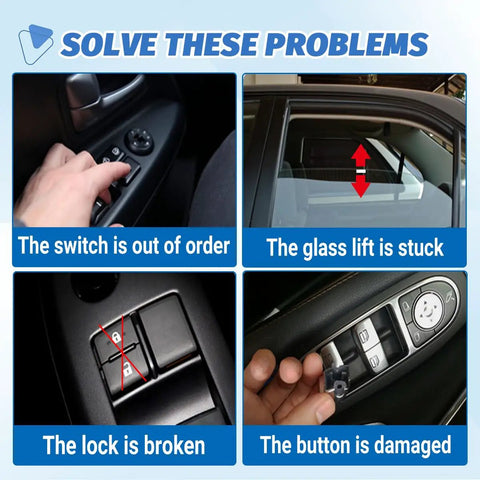 Passenger Side Power Window Switch Fits 2006 2017 Chrysler 200 300 Aspen Cirrus Sebring Avenger Caliber Charger Durango Magnum Compass Patriot And More OEM Style Replacement showing repair solutions for common window switch issues