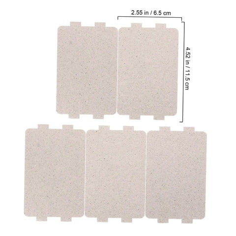 5 Pack Heat Resistant Mica Plates For Microwave Oven Universal Waveguide Cover Insulation Sheets