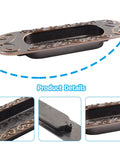 Two Pack 4.13 Inch European Recessed Flush Pull Handle Set In Stainless Steel With Antique Copper Finish detail view