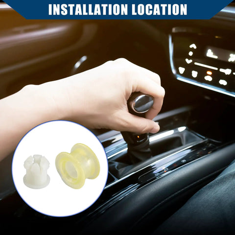 Volkswagen Shifter Cable End Saver Bushing Set For Beetle Jetta Golf And Audi Manual Transmissions MT Gearbox Trambulator Kit 1 Set Compatible 1999 2018 installed on manual shifter, white rubber plastic bushings