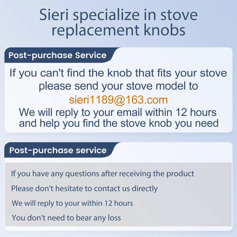 Customer support for Replacement Knobs for Electric Range Dial Control Set Fits WFES5030RS0 WFES5030RZ0 WFES3530RS0