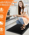 Kitchen Mat Cushy Thick Floor Comfort Mat With Non Slip Bottom Water And Stain Resistant Easy Clean Standing Desk Mat For Kitchen Sink And Office 17.3x28 Inches Black in kitchen scene