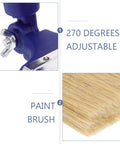 Close-up of 270-degree adjustable head and bristles of Three Inch Adjustable Flat Tip Paint Brush With 270 Degree Rotatable Head For Edge To Edge Coverage On Walls Decks And Trim Heavy Duty Stain Applicator For DIY Home Upgrades No Missed Spots.