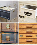 Various types of drawer handles including 86x46mm 201 stainless steel ring pull handle for toolbox, cabinets, and furniture.