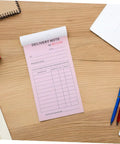 Carbonless Receipt Book 3 Part Duplicate Paper Invoice Pad For Small Business Easy Record Keeping Of Customer Transactions And Home Based Biz Supplies pink delivery note form