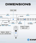 Built Different Heavy Duty Cold Air Gun Delivering Rock Solid Spot Cooling With A Beast Mode Compressed Air Tool technical dimensions chart
