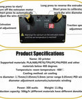 Hustle Ready Desktop Filament Extruder Machine With Integrated Auto Coil Winder For Zero Sweat Plastic Recycling And Steady Filament Production That Slaps For Advanced Resins Like Petg Cf And Pla Cf control panel with speed and diameter adjustments.